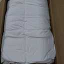 ELNIDO QUEEN Feather Comforter Queen Size, Filled with Feather and Downfiber, All Season White Luxury Hotel Fluffy Bed Comforter, Ultra Soft 100% Cotton Duvet Insert, 90x90 Inch