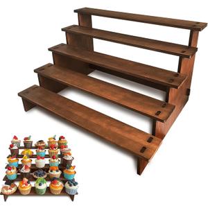 Wooden Cupcake Stand 5 Tier Cupcake Stand Cupcake Holder Rustic Wood Cupcake Display Stand Wooden Dessert Display Stand