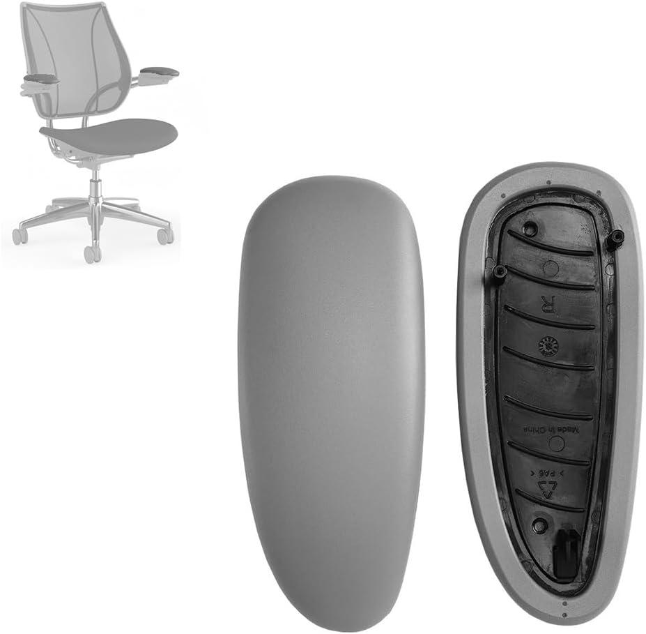 MingYi.office Arm Pads Caps Replacement for Humscale Liberty Office Chair, for Fixed and Height Adjustable Arm in Grey Color 2PCS (1-Pair). (Adjust-Grey)