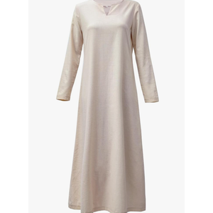 KUOIN Medieval Womens Linen Cotton Dress Chemise Renaissance Peasant Cosplay Costume Maxi, Size S