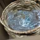 Kate and Laurel Livia Modern Woven Storage Basket, 13 x 13, Natural Water Hyacinth, Boho Wicker Basket for Use as Nursery Storage, Mini Laundry Basket, or Living Room Blanket Basket