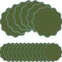 100Pcs Avocado Green Thick Paper Placemats Disposable Waterproof Place Mats, 13.5 inches x 13.5 inches