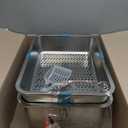 XXL Stainless Steel Sifting Litter Box for Big Cats,Metal Sifting Cat Litter Box for Wood Pine Pellets,Extra Large Sifter Litter Pan System,Odor Control,Easy to Clean,with Liners and Metal Scoop (XXL23.7''L15.7''W8''H)