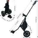 HOW TRUE 2 Wheel Foldable Golf Push Cart Collapsible Golf Trolley Push Pull Golf Cart Golf Hand Cart 2 Wheel Kids Golf cart Golf Bag cart