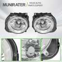 munirater 1 Pair Headlights for 2015-2018 68256570AA, 68256567AA Headlamp Driver and Passenger Side RH&LH