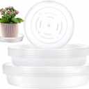 Clear Plastic Plant Pot Saucers,Plant Tray Flower Pot Drip Tray for Indoor Outdoor Garden Plants(15pack-Outer 15cm/6;19cm/7.5"; 25cm/10)