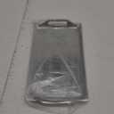 Rectangular Charcuterie Serving Platter Tray with Carry Handles 6 x 10 Inch Aluminum Textured Silver