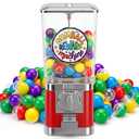 Classroom Vending Machine Bubble Gum Reward Machine Set with 100 Colorful Capsule No Coin Needed Teacher Reward Prize Box with Mini Capsule for Small Toys (No Toys)
