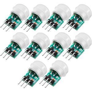 Weewooday 10 Pieces Am312 Pir Sensor Mini Pir Motion Sensor Infrared Human Body Pyroelectric Infrared Motion Module 2.7v to 12v