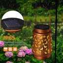 Solar Lanterns Outdoor Waterproof Bee Garden Decor Gifts for Women Mom Grandma Hanging Solar Lights Metal Solar Decoration Outside for Yard,Patio,Backyard,Porch