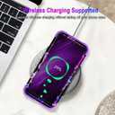 Hekodonk for Moto G Power 2024 Case,Glow in The Dark Three Layer Heavy Duty Shockproof Protection Hard Plastic+Soft Silicone Full Body Drop Protective Case for Moto G Power 2024,Amaranth Purple