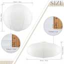 Fuyoooo 2 Pcs Chinese Paper Lanterns 20 Inch White Lampshade, Large Round and Oblate Pendant Lamp Shade, Rice Paper Lampshade Ceiling Foldable light shade for Interior Home Decoration