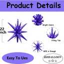 2 x Purple Star Balloons Birthday Wedding Balloons Conjoined Star Balloon for Birthday Shower Wedding Bachelorette Purple Party Decorations Supplies Balloon Sets-3 PCS