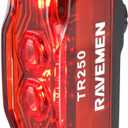 RAVEMEN TR150/TR250 Bike Tail Light, 280 Visible Bike Rear Light with Brake Detection and Auto On Off Feature, 3 Mounting Options