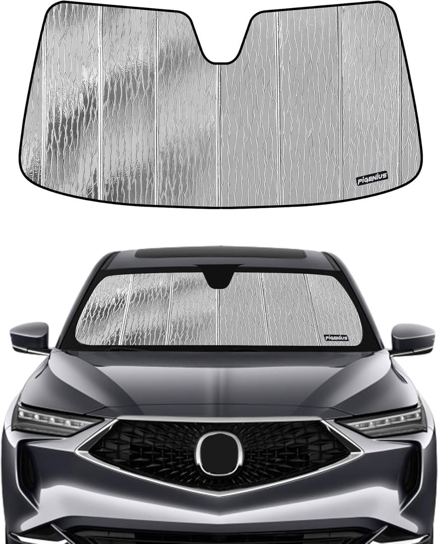Pigenius Windshield Sunshade for Acura MDX 2022-2026, Reversible Silver/Black