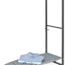 KINGBOARD Over Door Ironing Board, Hanging Ironing Board with Iron Holder, 36" X 12" Compact Fold Down Iron Board for Small Spaces, Removable Heat Resistant Cover, Blue