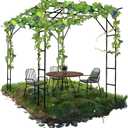 Grape Vine Trellis - Cucumber Trellis Size: 112.8 * 96 * 80.4 inches - Large Outdoor Garden Arch Trellis, Used for Outdoor Climbing of Plants, Courtyard and Garden Decoration （Leg spacing 97"）