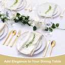 Supernal 180 pieces Gold Plastic Silverware, Disposable Plastic Utensils Heavy Duty, Gold Disposable Silverware Sets Include 60 Knives, 60 Forks and 60 Spoons, Suitable for Party, Birthday, Wedding