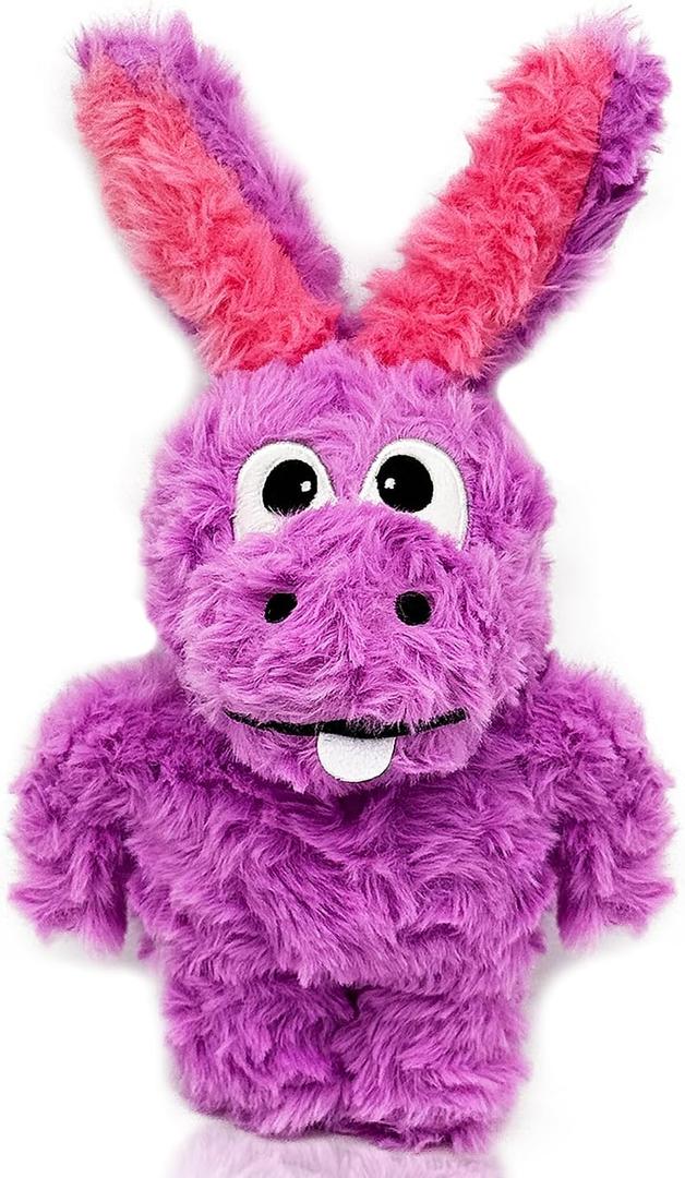 Donkey Squeaky Dog Toys to Keep Them Busy, Stuffed Plush Girl Dog Toy Birthday Gift Crinkle Pet Puppy Tug Toy for Small Medium Large Dogs (Purple)
