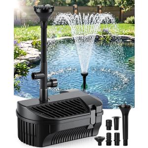 KimFilter 790 GPH Submersible Koi Pond Filter with Fountain Pump Kit
3 Adjustable Spray Nozzles | 33FT Weatherproof Cord | Energy-Saving Filter Pump for Outdoor Ponds, Water Feature, Bird Bath
