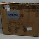 Lightweight Rollator Walker with Seat & Backrest - Foldable Mobility Aid for Seniors, 8" Large Airless Tires, Adjustable Height, Brake,Storage Bag,300 lbs Capacity, 4 Wheel Rolling Walkers for Adults (Deep Blue-all Terrain(8 Inch Wheels))