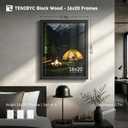 16x20 Picture Frame 3 Pack, Black Wood, Real Glass, Wall Hanging