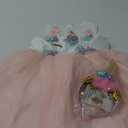 Unicorn Costume, Princess Unicorn Dress Fancy Dress with Necklace, Headband for Kids & Toddlers Birthday (4-5 Years, Pink Fluorescence)