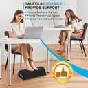 TALSTILA Foot Rest for Under Desk at Work, Footrest with Warm Plush Feet Pocket, Ergonomic Foam Foot Stool, Under Desk Footrests, for Office Desks & Office Chair - Back & Leg Pain Relief