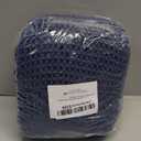 RESARE Waffle Bath Mat for Bathroom, Super Absorbent Bathroom Rugs Non Slip Machine Washable, Ultra Soft Quick Dry Boho Bath Rugs with Tassels for Floor, Upgraded Bordered Design, 18"x30" Navy