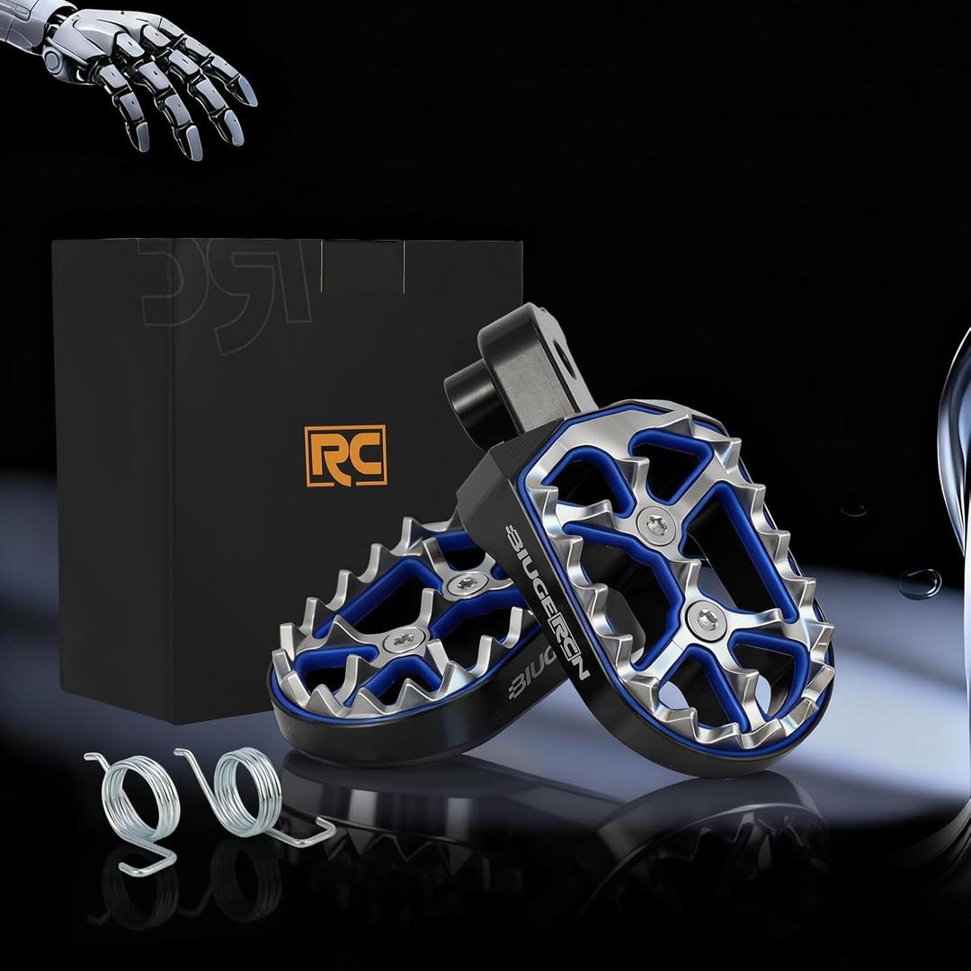 Dirt Bike Foot Pegs,Stainless Steel & Aluminium Footpegs Foot Rest Pedals for XR80R 70R 100R CRF50F 70F 80F 100F WR200 250 BW80 DT50 PW50 PW80 XT250 350 RT100 YZ80 YZ250 TTR50E 90 110 TW200 TT225 (Black)