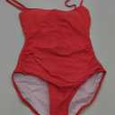 Eomenie Women's One Piece Swimsuits Tummy Control Ruched Bathing Suit 1 Piece Swimwear (Paprika) S