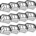 Reginary 12 Pcs Volleyball Gift Bags Goodie Clear PVC Portable Makeup Cosmetics Bag 7 x 4.3 x 2.4 '' Waterproof Sport Carry Pouch Organizer with Zipper for Woman Volleyball Team Coach Valentines Gifts
