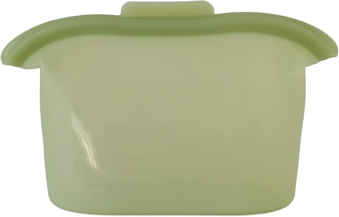 Essentials The Wide-Mouth Silicone Organizer Pouch  Reusable, Leak-Proof Bag for Makeup, Toiletries, Snacks & Everyday Use | TSA-Friendly, 32oz/Quart Sized Travel Accessory for Everyone (Matcha)