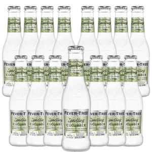 Fever Tree Sparkling Cucumber Tonic - Premium Quality Mixer and Soda - Refreshing Beverage for Cocktails & Mocktails 200ml Bottle (15 Pack)