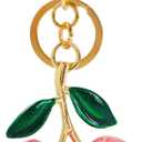3 x Cherry Keychain Bag Charms Cute Purse Charms for Handbags Cherry Accessory Gifts for Women