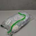 Mauproy 50 Pack Clear Plastic Gift Bags with Handles, Party Favor Bags with Ribbons and Tags, Reusable Goodie Tote Bags for Wedding Baby Shower Christmas (6.9 x 6.9 x 3.5")