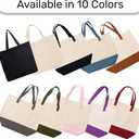 HIFA Personalized Custom Tote Bag for Women, Canvas Tote Bag - Zipper Closure, Extra Inner Pocket - Shoulder Bag