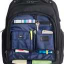 Kenneth Cole Reaction ProTec Travel Business Backpack 17" Laptop Computer TSA Checkpoint-Friendly Bookbag With USB Port, Black