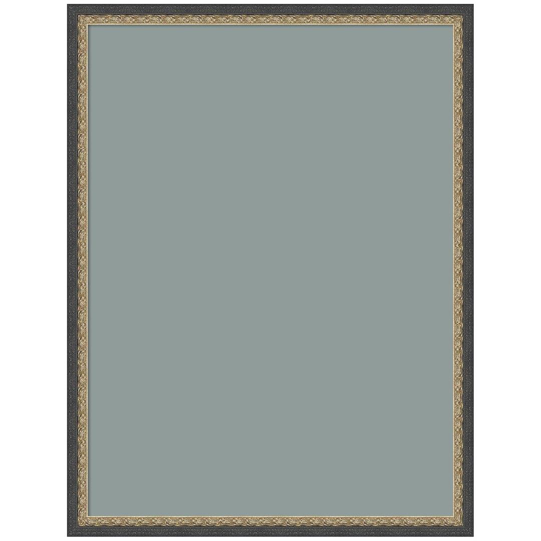 Kate and Laurel Framed Fabric Pinboard 19 x 25, Printed Linen Decorative Bulletin Board for Use as a Vision Board or Wall Organization, Matinee Black Bronze Frame