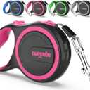 Emperor Pets Pink Heavy Duty Retractable Dog Leash 26 ft  Tangle-Free Nylon Tape, Anti-Slip Grip, Reflective  Retractable Leash for Medium Large Dogs up to 110 lbs -Classic-PK26