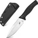 Eafengrow EF140 Fixed Blade Knife, AUS-10 Steel Blade,G10 Handle Full Tang EDC Tool Straight Knife for Working Camping Survival (black)