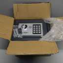 Goldenkey Small Safe Box for Money, Digital Mini Safe Box with Keys&Code for Cash and Coin, Security Home Safes for Kids Personal Items, 6.69"D x 9.05"W x 6.69"H, 0.236 Cu.Ft. (Black)