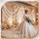 Wedding Arch Backdrop Pearl Bead Arch Decoration for Wedding Bridal Shower Engagement Baby Shower Photo Background Decoration and Decor DIY Craft(White,3.1 Inch,Plastic)
