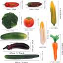 10 Pcs Fake Vegetables,Realistic Plastic Fake Fruit and Vegetable Decoration,Artificial Vegetable for Home Kitchen Decor, Fake Veggies Broccoli Chili for Photography Props Display