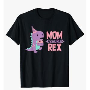 Mom Dinosaur Family Matching Birthday Girls Party Daughter T-Shirt, XL