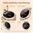 KEEPONFIT Smart Watch for Men/Women Android & iPhone, 1.27" Touch Screen Fitness Tracker with Answer/Make Calls, IP68 Waterproof Heart Rate/Sleep/SpO2 Monitor, Pedometer, 100+ Sport Modes