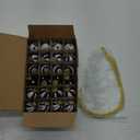 Deloky 24 Pcs Mini Christmas Black White Glass Balls Ornaments, 1" Glitter Christmas Stripe Dots Swirl Hanging Balls, Glass Miniature Black and White Ball Tree Decoration for Xmas Party Home Decor