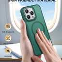 3 x Magnetic Designed for iPhone 12 Pro Max Case [Military-Grade Drop Tested] [Compatible with Magnet] Slim Frosted Case for iPhone 12 Pro Max Case Phone Case (6.7"), Green