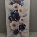 Large Canvas Wall Art for Living Room Blue and White Floral Print Painting wall Decor for Bedroom Office Modern Home Botanical Framed Wall Decorations Artwork Size 20x40 Ready to Hang