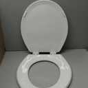 Round(Standard) Toilet Seat, Soft-Slow Close, Round Toilet Seat For Round Toilets, Quiet-Close Lid And Seat, Easy To Install And Clean, Never Loosen, White(16.5")